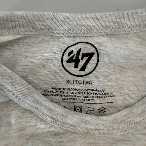 47 Brand 2024 World Series Men's New York Yankees Shirt size XL Grey New - Picture 4 of 5